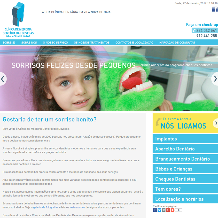 Website - Clínica de Medicina Dentária das Devesas